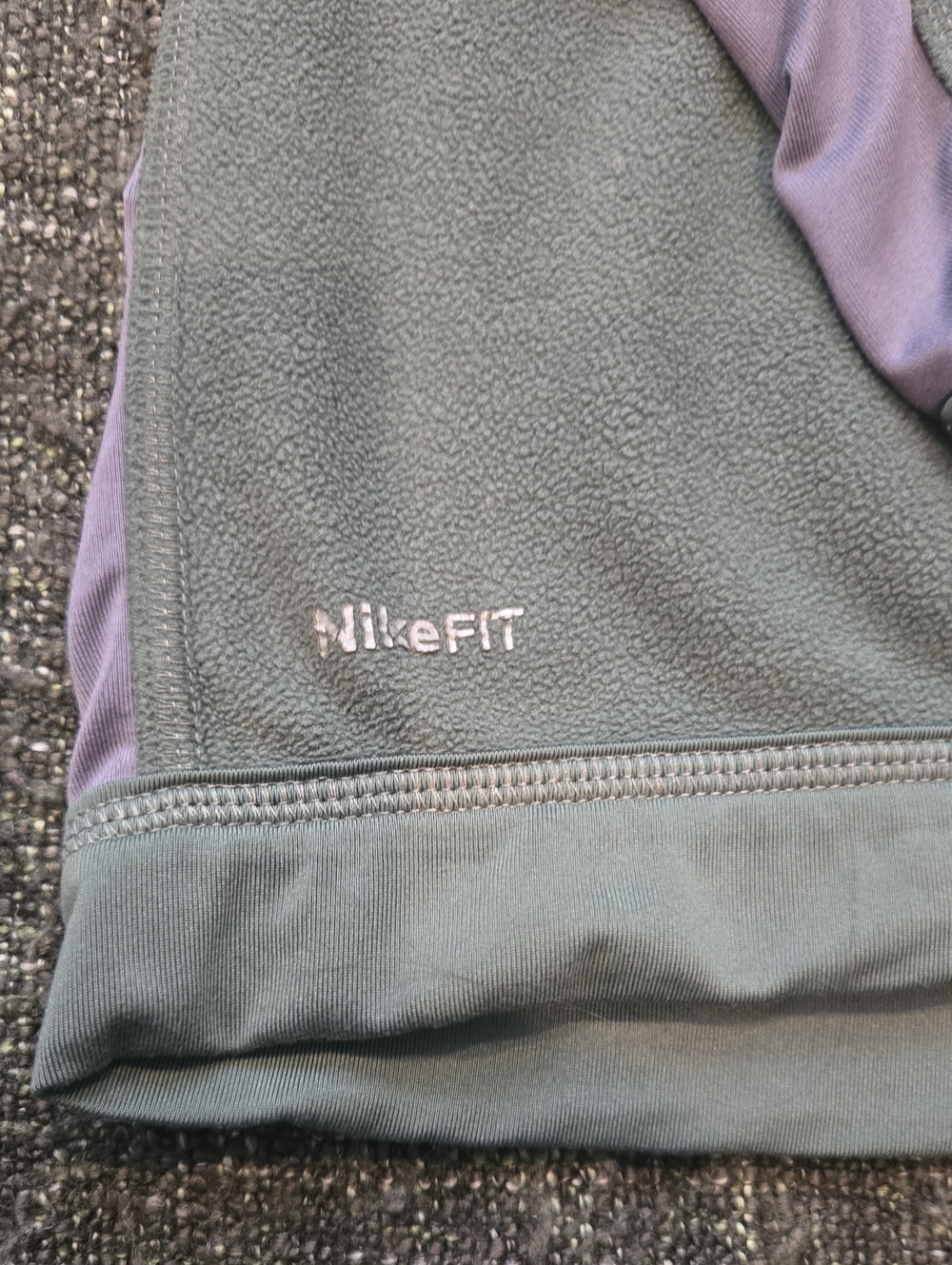 Nike Sage Green Half-Zip Pullover with Gray Panels - Picture 4 of 9